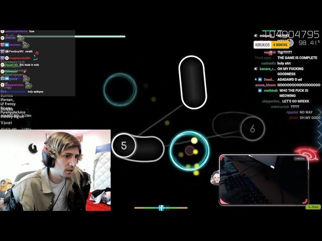 xQc Reacts to The #1 Osu! Player Full Combos INSANE Map