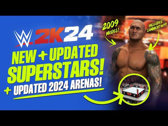 WWE 2K24: 19 New & Updated Superstars, New Models, Attires & Updated Arenas!