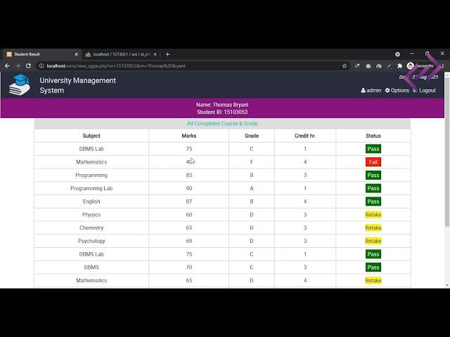 University Management System in PHP MySQL with Source Code - CodeAstro