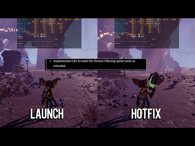 Is Anisotropic Filtering Fixed? | Launch vs Hotfix Version | Ratchet & Clank: Rift Apart | GTX 1060