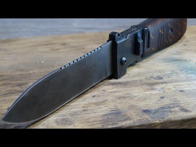 Making a Mauser C 96 switchblade.Military folding knife. @TimeReseT.