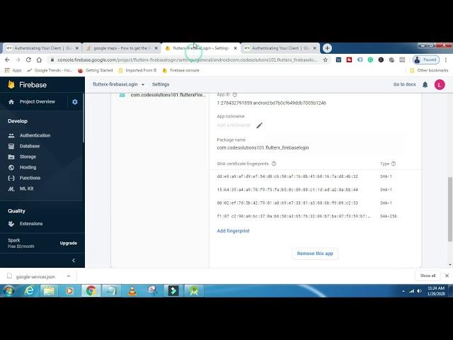 How to add Sha1 Certificate for Firebase Project