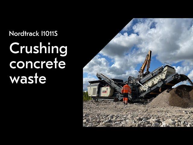Nordtrack I1011S mobile impactor crusher crushing concrete waste