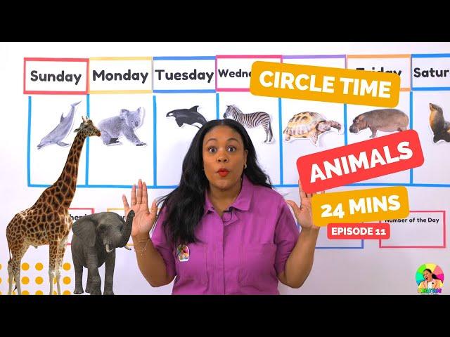 Zoo Animals - Circle Time with Ms. Monica  - Songs for Kids -  Preschool Lesson -  Episode 11