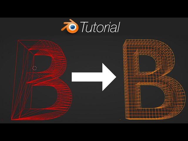 [4.0] Blender Tutorial: Text Topology Fix in 1 Minute