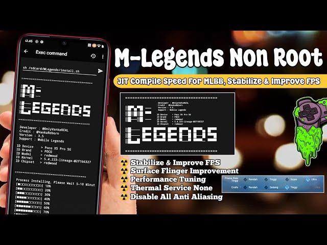 MLBB 120 FPS NON ROOT - Modul Gaming M-Legends Non-Root Stabilize & Improve FPS Thermal Service None