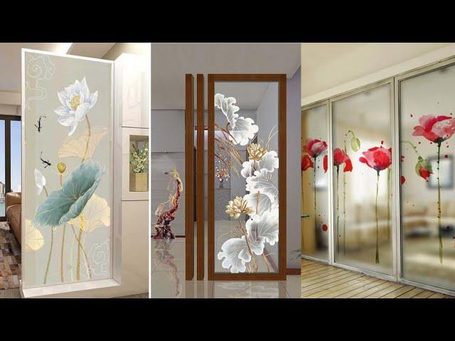 Beautiful frosted glass film & staind glass room divider ideas