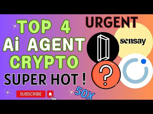 TOP 4 Ai AGENTS CRYPTO that are SUPER HOT || Don't Miss Them || OORT SENSAY AGI DELYSIUM OCTAVIA VIA