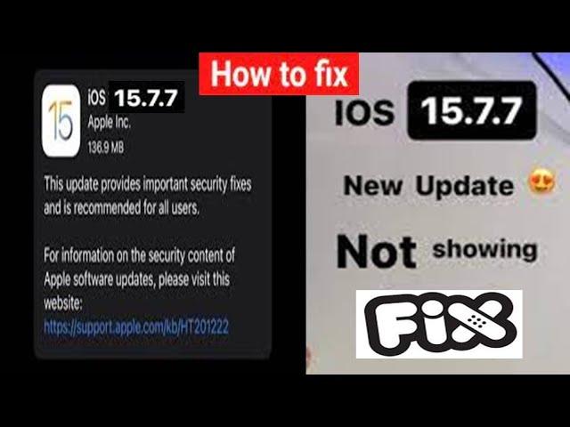 Fix iOS 15.7.7 software update failed an error occurred downloading iOS 15.7.7 iOS 15.7.7 Update