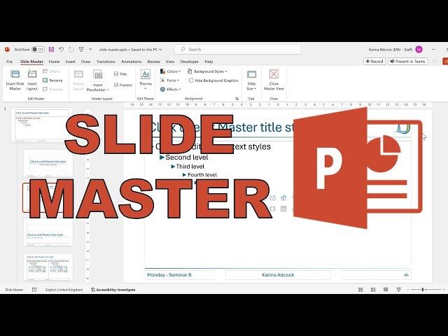 How to make a powerpoint presentation look more professional using slide master