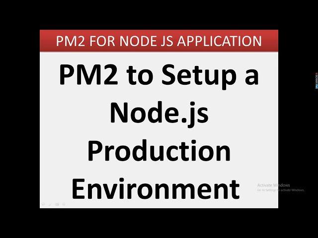 PM2 to Setup a Node.js Production Environment | node js deployment