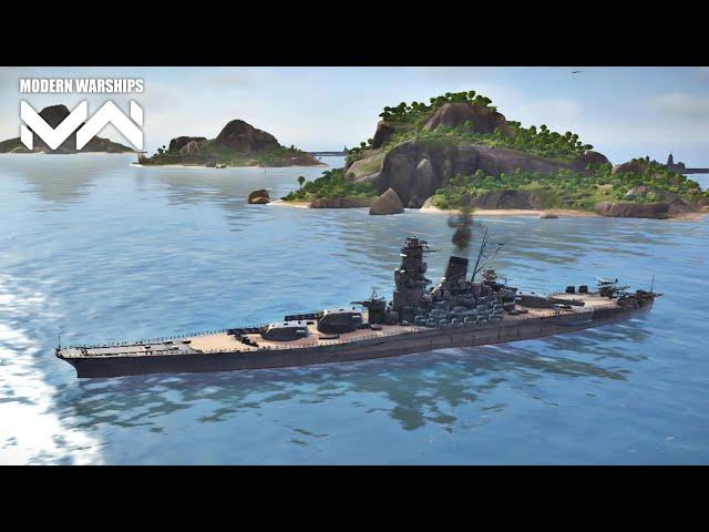 YAMATO in escort mode gameplay : Modern Warships