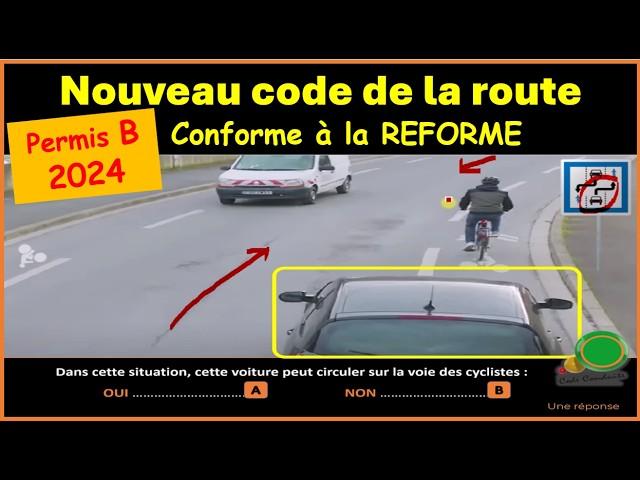 TEST Nouveau code de la route 2024 conforme à la nouvelle réforme GRATUIT n° 82