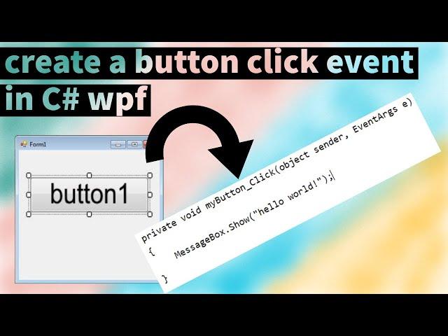 how to create a button click event on C# wpf