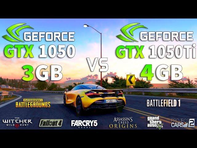 GTX 1050 3GB vs GTX 1050 Ti 4GB Test in 8 Games