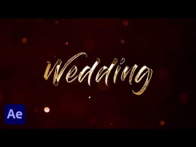 After Effects Tutorial | Golden Wedding Title in After Effects | No Plugins