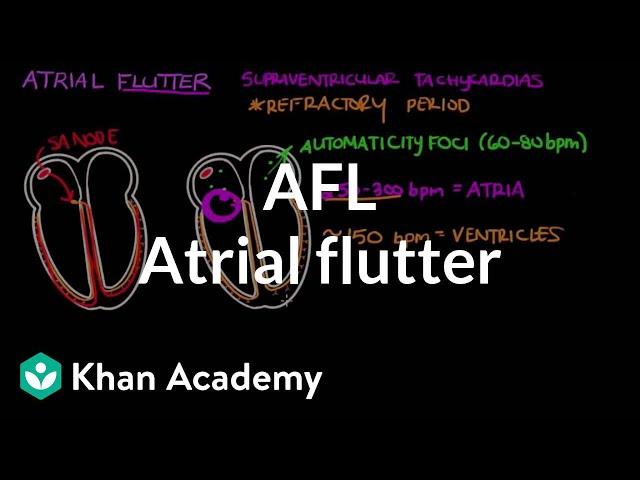 Atrial flutter (AFL) | Circulatory System and Disease | NCLEX-RN | Khan Academy