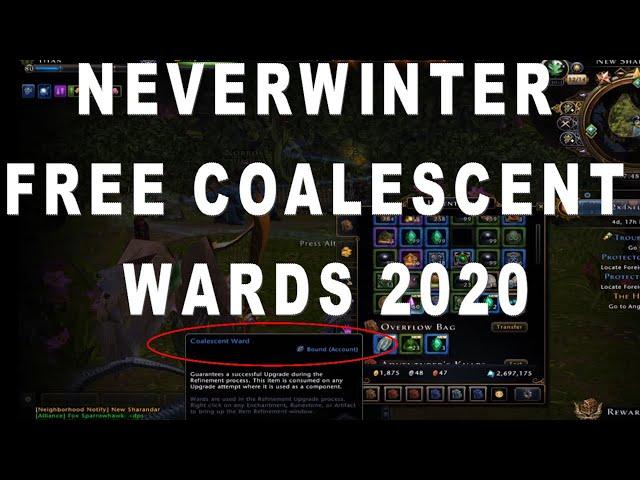 Neverwinter 2020 Free Coalescent Wards New Players