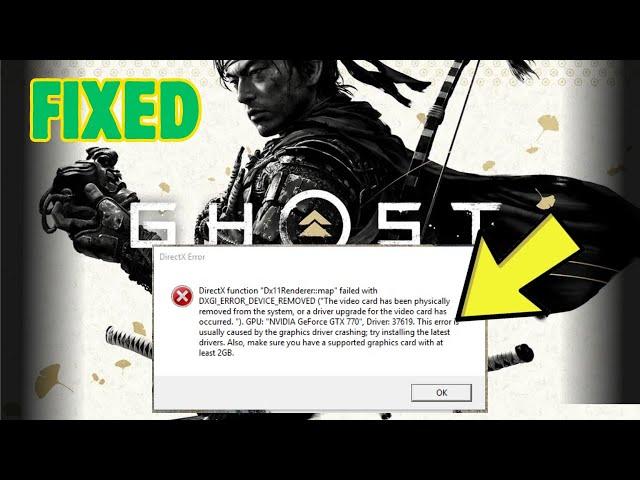 Fix Ghost of Tsushima DIRECTOR'S CUT DXGI_ERROR_DEVICE_HUNG