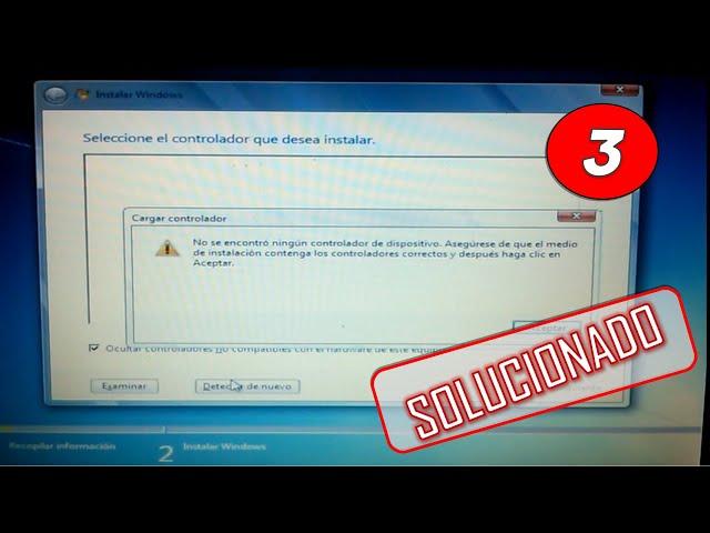 No se encontró ningún controlador de dispositivo | Error de instalación Windows 7, 8 y 10