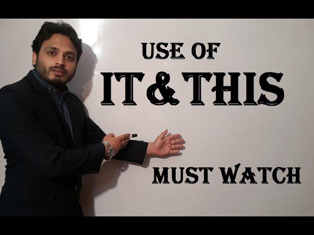 Use of "IT" & "THIS" | Pronoun | By Syed Ali Raza Kazmi