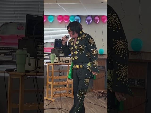 Benny, that ELVIS guy having fun with the residents at Rivers Edge