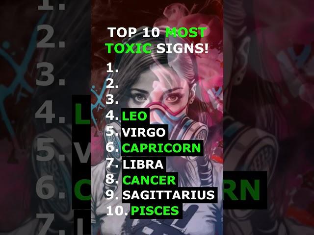 10 Most TOXIC Zodiac Signs #zodiacsigns #astrology