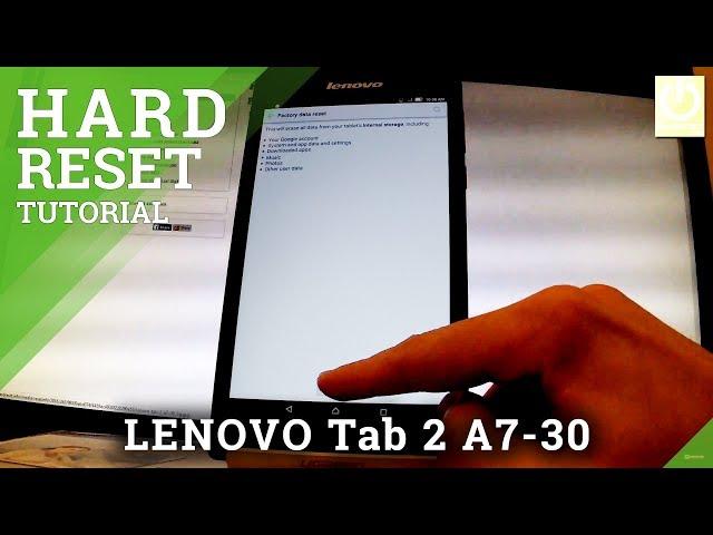 How to Hard Reset LENOVO Tab 2 A7-30 - Format / Restore Tablet
