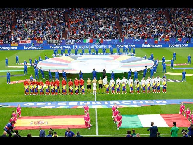 Partido de fútbol de la fase de grupos de la “UEFA EURO 2024” entre España e Italia