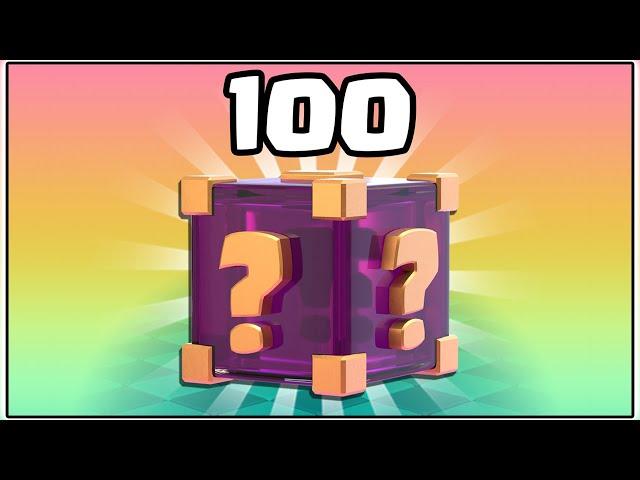 OPENING 100 LUCKY DROPS IN CLASH ROYALE!