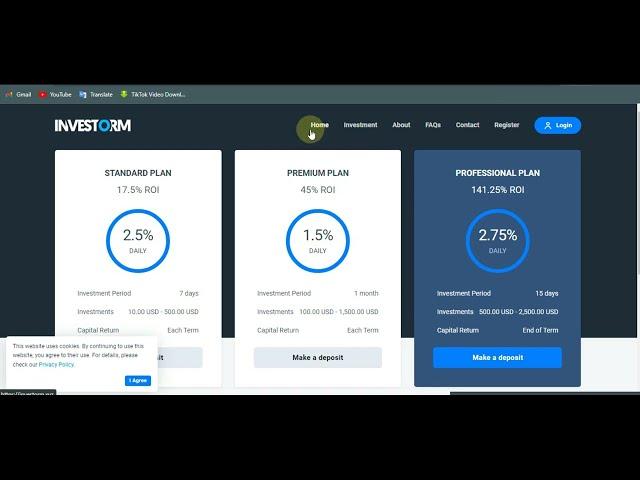 INVESTORM - Advanced Hyip Investment Management Platform