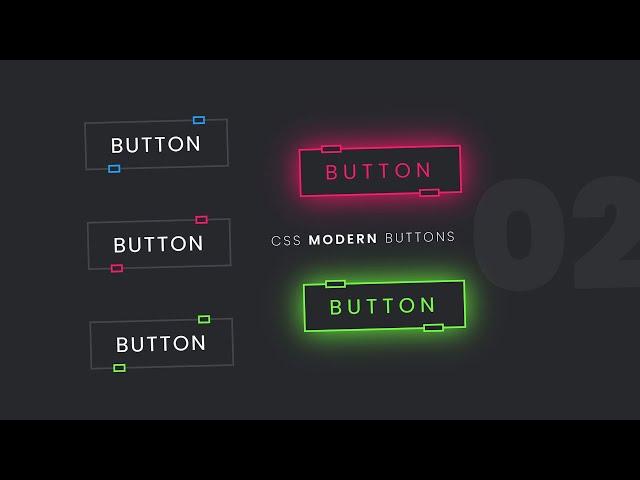 Modern CSS Glowing Button Hover Effects 02 | Html CSS Tutorial