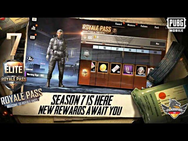 SEASON 7 ROYAL PASS REWARDS  - PUBG MOBILE