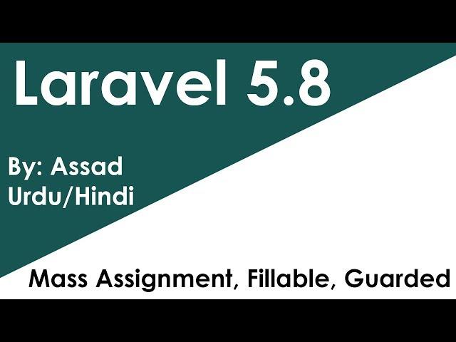 Lesson 12 Laravel for Beginners: Mass Assignment in Urdu/Hindi