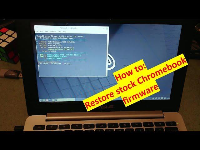 Chromebook Restore back to Stock Firmware