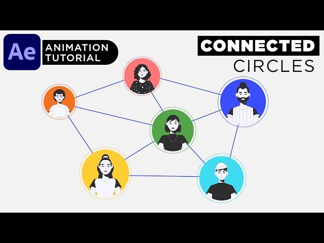 How to Animate Connected Circles Dynamically in After Effects Tutorial