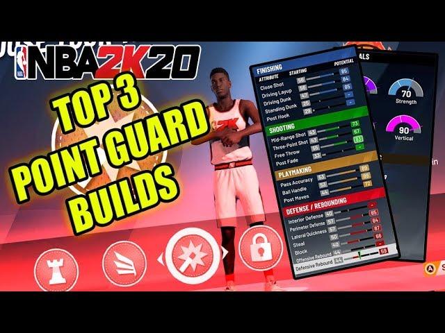 TOP 3 POINT GUARDS BUILDS FOR NBA 2K20