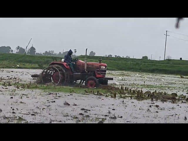 tractor cage wheel driving in rain Jagan Village Drive