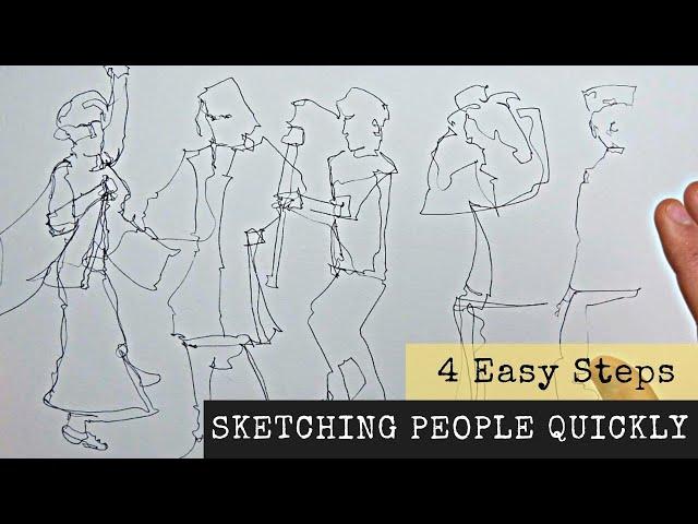 How to Sketch People Quickly - In FOUR simple steps