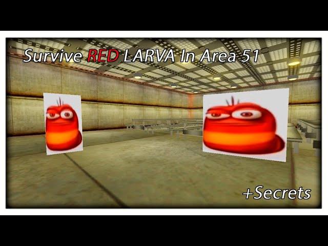 Roblox - Survive RED LARVA In Area 51 - Gameplay + Secrets