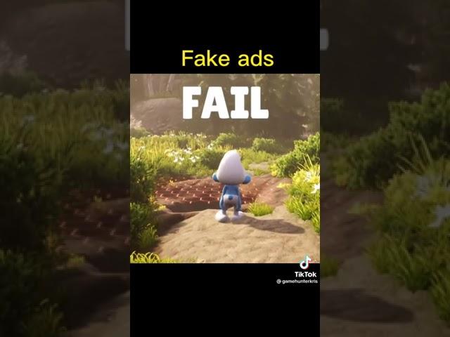 fake smurfs magic match ads that i found on tiktok #smurfs #fakeads #shorts