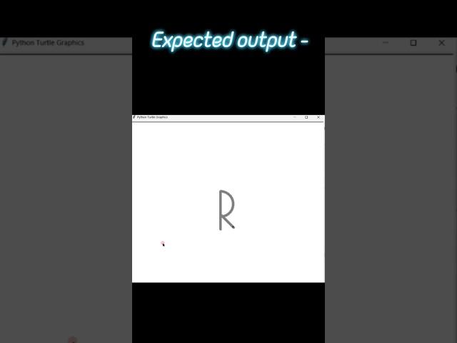 How to Draw an Alphabet R using a Python Turtle Module