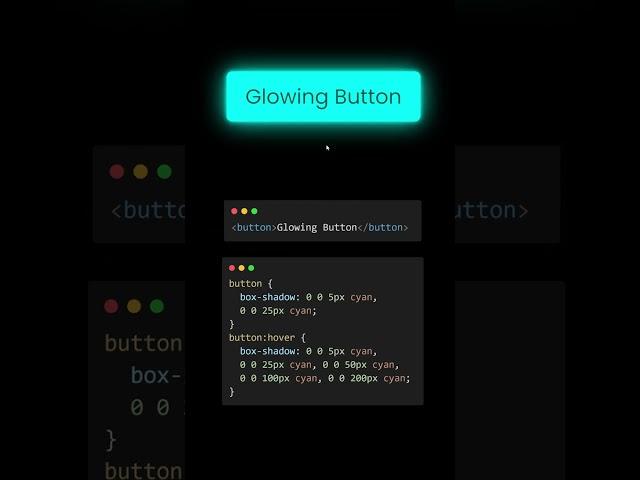 Neon Glowing Button Hover Animation in HTML CSS