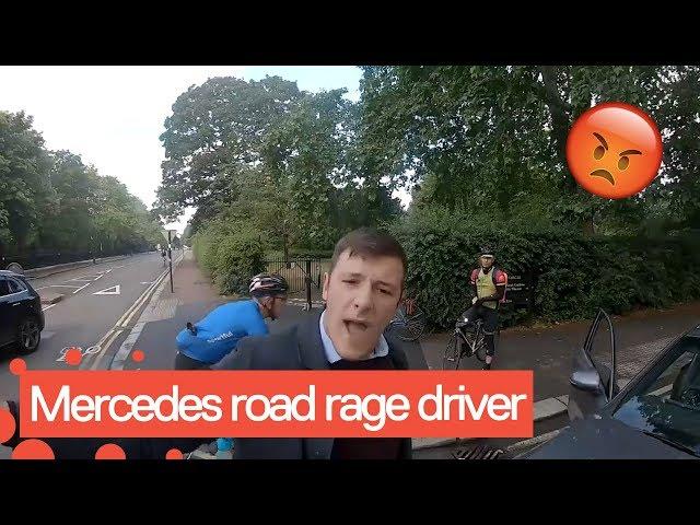 Police arrive after cyclist goes face-to-face with furious driver