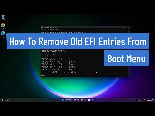 How To Remove Old EFI Entries From Boot Menu Without Using BCDEdit or Any Other Seaware