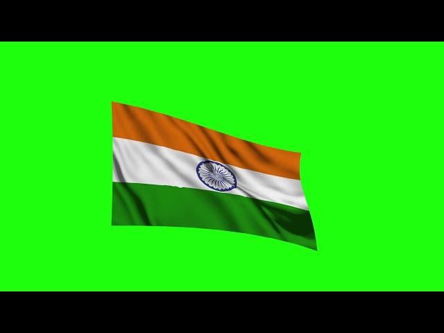 India Flag #1 - 4K Green screen FREE high quality effects