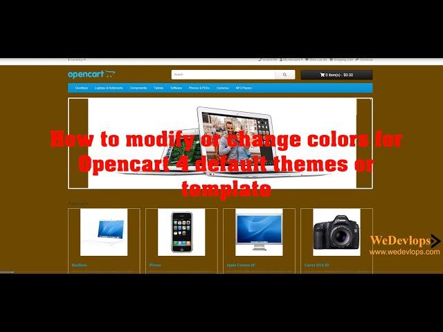 How to modify or change colors of Opencart 4 default template and themes