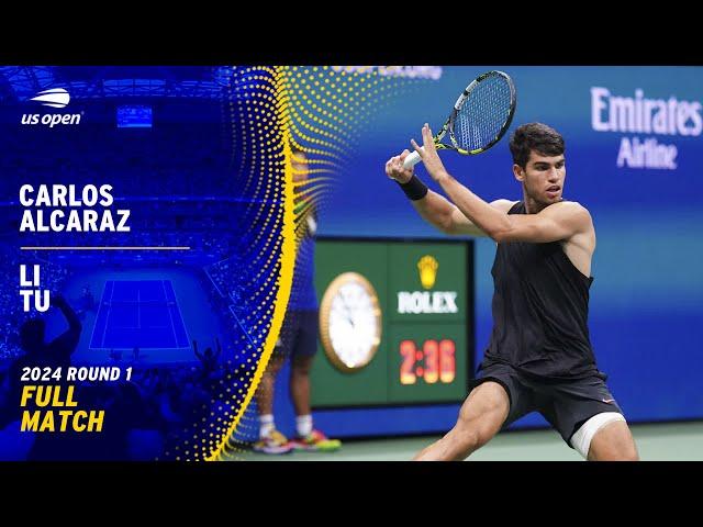 Carlos Alcaraz vs. Li Tu Full Match | 2024 US Open Round 1