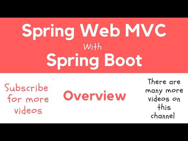 Spring Web MVC | 01 | Overview for Beginners