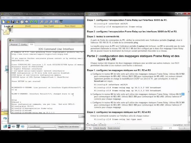 4.2.1.4 Packet Tracer - Configuring Static Frame Relay Maps